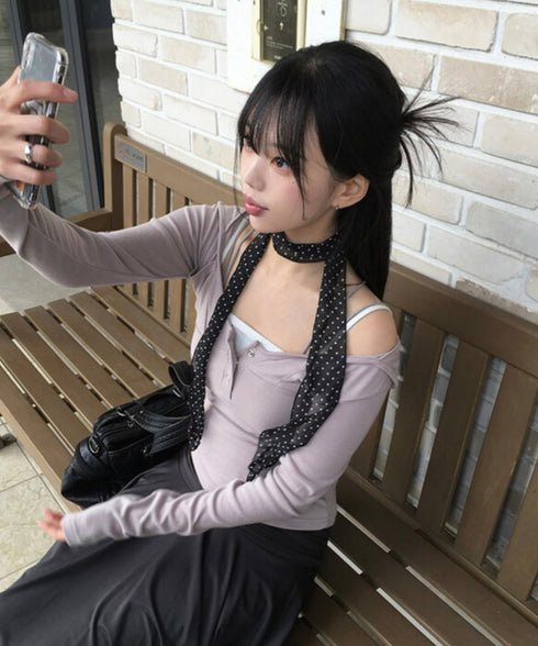 anyonemore(エニワンモア)/フード付き スナップボタン スリムフィット 長袖 Tシャツ/Rezer Hoodie Button Long Sleeve T-Shirt | AT2254036 | ピンクベージュ