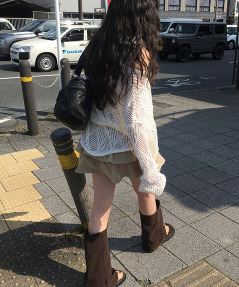 anyonemore(エニワンモア)/ベルトセット 2段ティアード フリル ミニスカート(インナーパンツ付き)/Kasen Cancan Frill Mini Skirt | AT2254038 | ベージュ