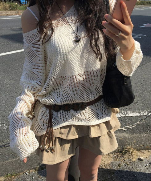 anyonemore(エニワンモア)/ベルトセット 2段ティアード フリル ミニスカート(インナーパンツ付き)/Kasen Cancan Frill Mini Skirt | AT2254038 | ベージュ