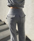 anyonemore(エニワンモア)/バックポケット スリム ブーツカット スウェットパンツ トレーニングパンツ/Living Back Pocket Slim Bootcut Training Pants | AT2254041 | グレー
