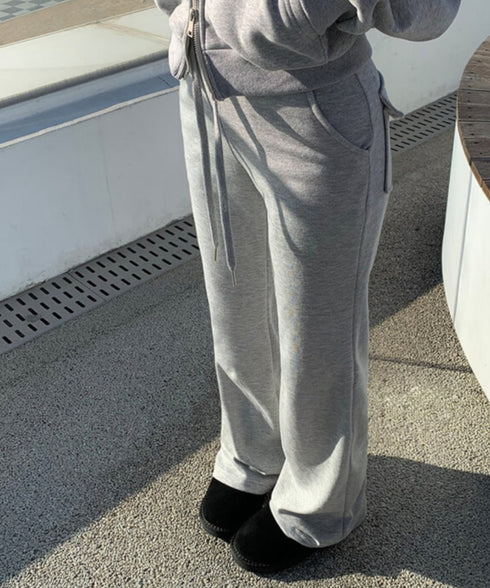 anyonemore(エニワンモア)/バックポケット スリム ブーツカット スウェットパンツ トレーニングパンツ/Living Back Pocket Slim Bootcut Training Pants | AT2254041 | グレー