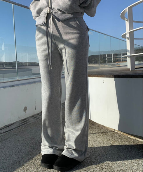 anyonemore(エニワンモア)/バックポケット スリム ブーツカット スウェットパンツ トレーニングパンツ/Living Back Pocket Slim Bootcut Training Pants | AT2254041 | グレー