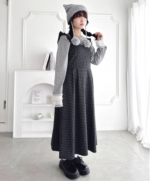 ねこみみポンポンニットビーニー | LO5254039 | グレー