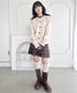 ハートボタンバイカラーカーディガン | LO2256080 | アイボリー