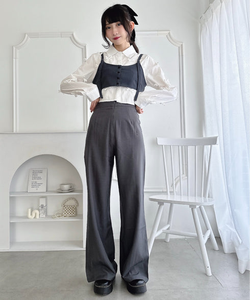 バックリボンタックパンツ | LO2256062 | グレー