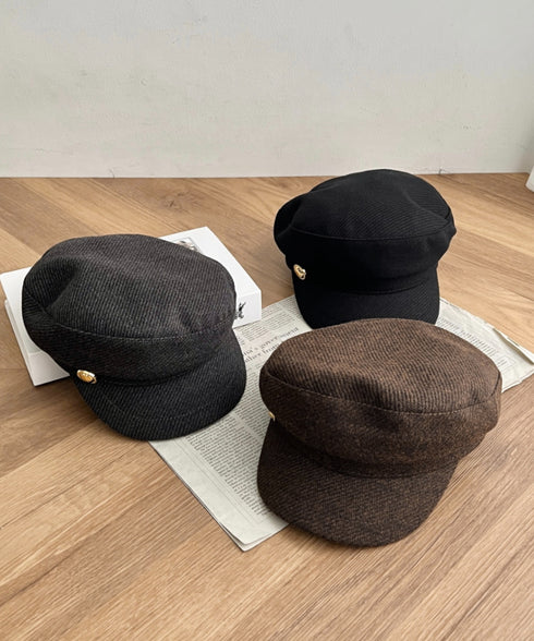 ゴールドボタンウールライクキャスケット | CL5256070 | グレー