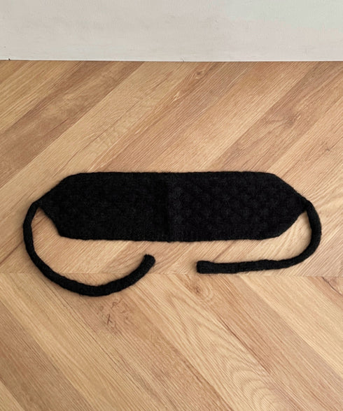 ニット紐付きイヤーマフ/耳当て | CL6254017 | ブラック