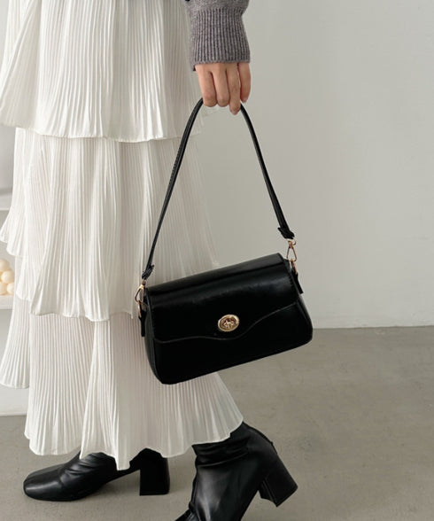 2wayPUハンドショルダーバッグ | CL1256072 | ブラック