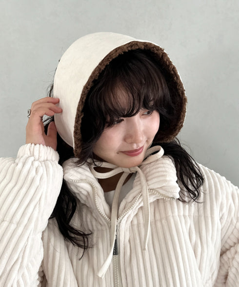 ボアスエード紐付きイヤーマフ/耳当て | CL6254018 | アイボリー