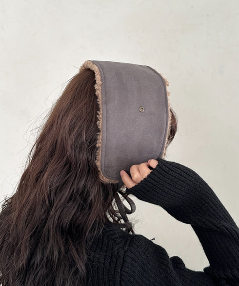 ボアスエード紐付きイヤーマフ/耳当て | CL6254018 | グレー