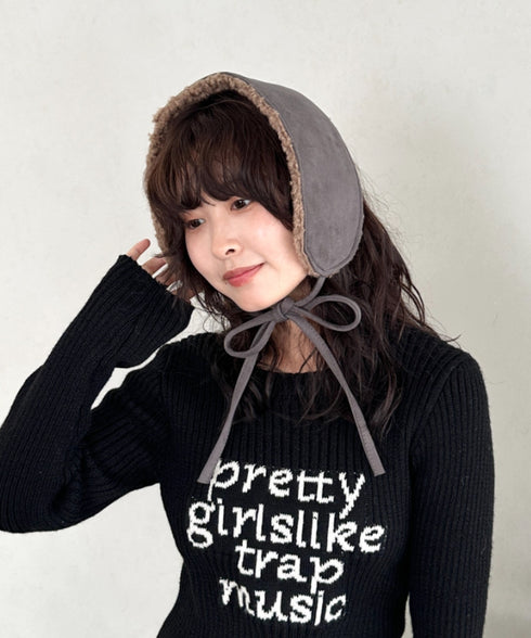 ボアスエード紐付きイヤーマフ/耳当て | CL6254018 | グレー