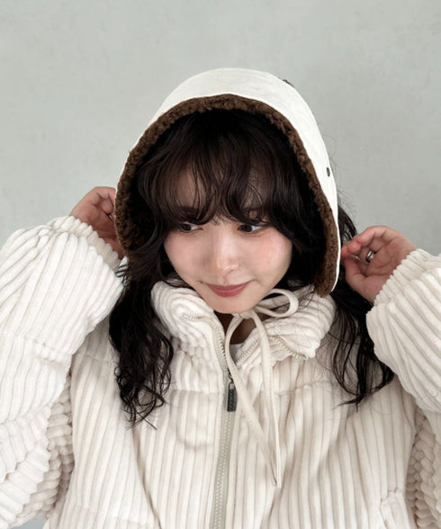 ボアスエード紐付きイヤーマフ/耳当て | CL6254018 | アイボリー