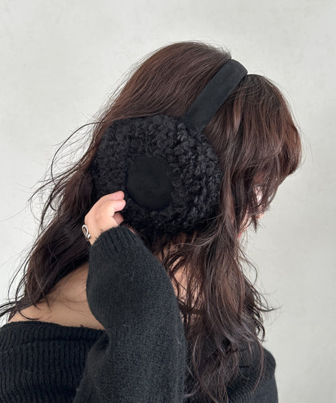 折りたたみボアムートンイヤーマフ | CL6254019 | ブラック