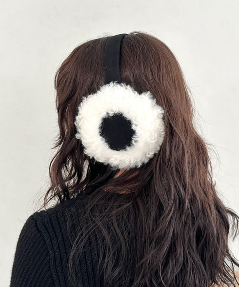 折りたたみボアムートンイヤーマフ | CL6254019 | ブラック系その他