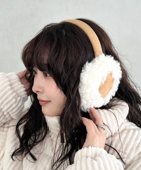 折りたたみボアムートンイヤーマフ | CL6254019 | キャメル