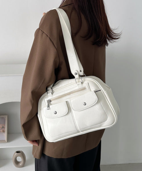 ダブルポケットボストンバッグ | CL1256073 | アイボリー