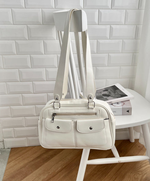 ダブルポケットボストンバッグ | CL1256073 | アイボリー