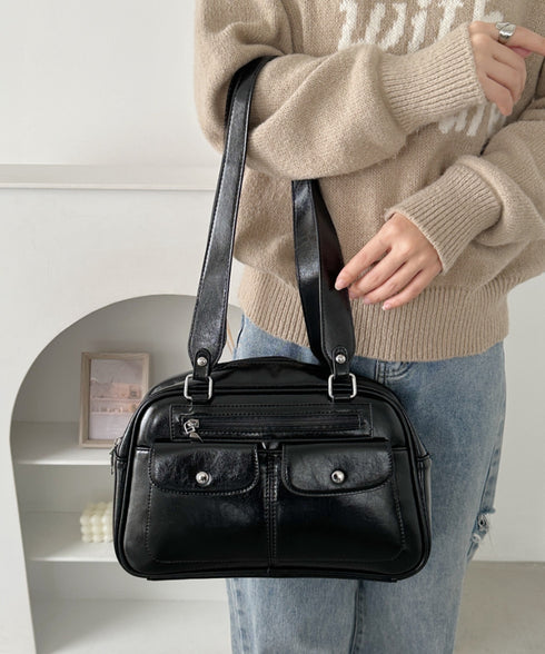 ダブルポケットボストンバッグ | CL1256073 | ブラック