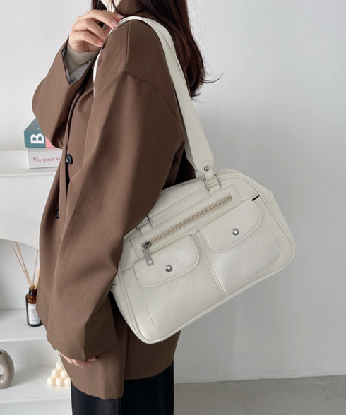 ダブルポケットボストンバッグ | CL1256073 | アイボリー