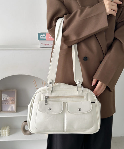 ダブルポケットボストンバッグ | CL1256073 | アイボリー