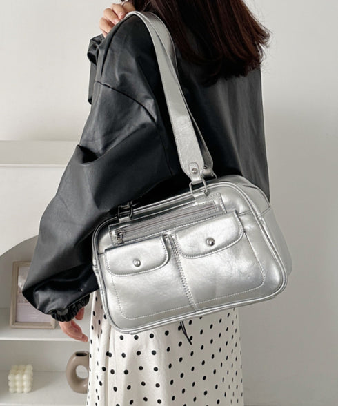 ダブルポケットボストンバッグ | CL1256073 | シルバー