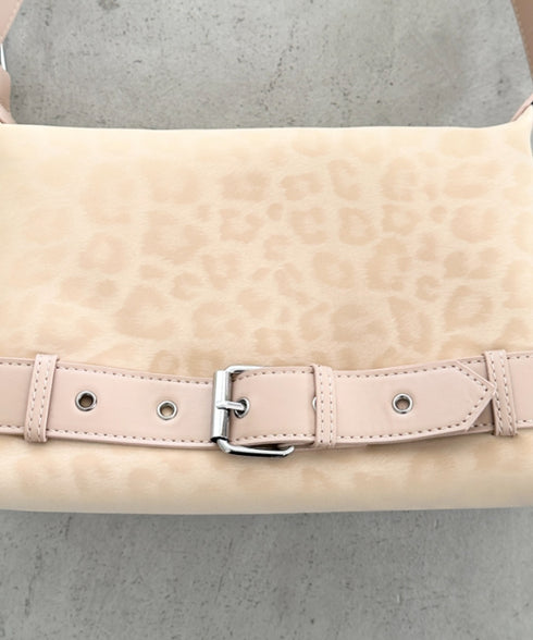レオパードスクエアベルトショルダーバッグ | BA1256054 | アイボリー