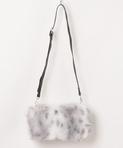 レオパードフェイクファーショルダーバッグ | BA1256055 | ブラック