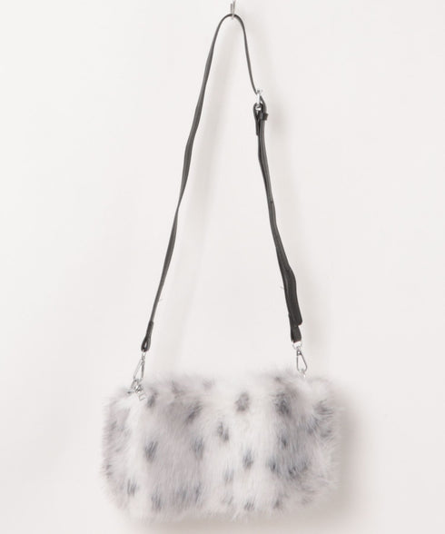 レオパードフェイクファーショルダーバッグ | BA1256055 | ブラック