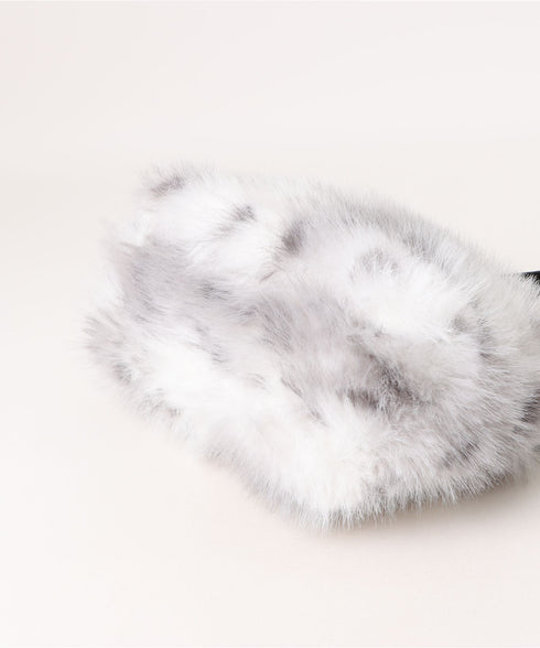 レオパードフェイクファーショルダーバッグ | BA1256055 | ブラック