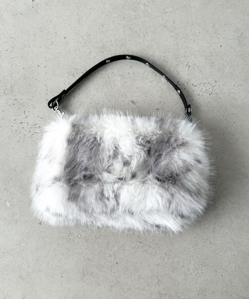 レオパードフェイクファーショルダーバッグ | BA1256055 | ブラック