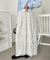 ドットフリフリボリュームロングスカート | SL2256126 | ホワイト