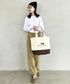 THE NORTH FACE(ザ・ノースフェイス)/A4対応 大容量 キャンバス トートバッグ/BLOCK CANVAS BAG | IM1254055 | クリーム