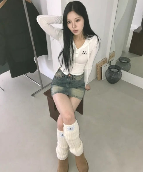 MUCENT(ムセント)/スナップボタン スリム フィット フード Tシャツ/RUEN SIGNATURE SLIM HOOD T | AT2254057 | ホワイト