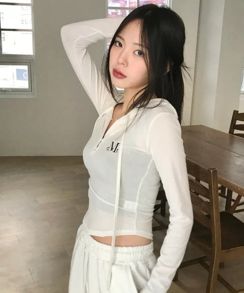 MUCENT(ムセント)/スナップボタン スリム フィット フード Tシャツ/RUEN SIGNATURE SLIM HOOD T | AT2254057 | ホワイト