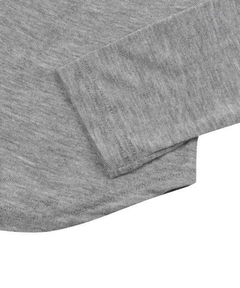 MUCENT(ムセント)/Uネック 裾ラウンド スナップボタン カットソー/HARING SIGNATURE LOGO SNAP BUTTON U NECK T | AT2254058 | グレー