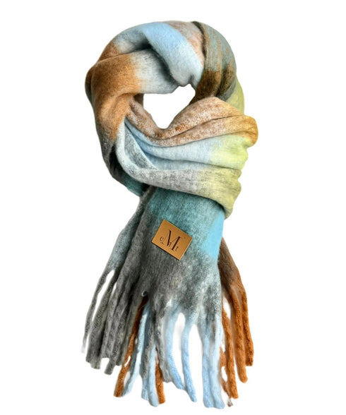 MUCENT(ムセント)/ボリューム フリンジ マフラー ロゴパッチ付き/SIGNATURE MUFFLER | AT6254043 | その他1