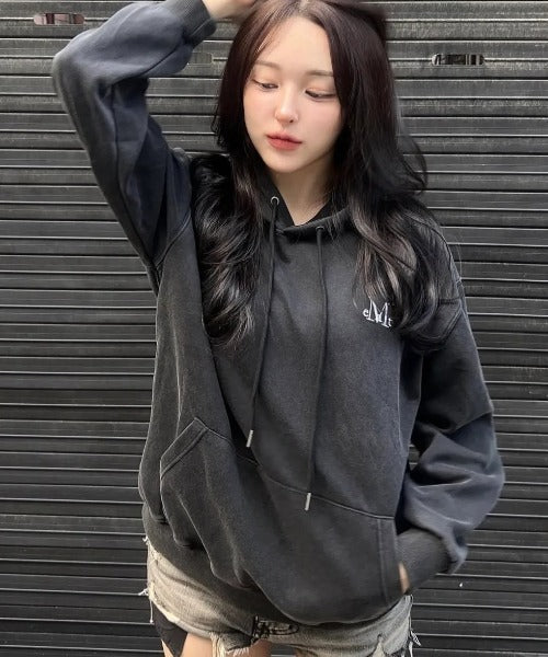 MUCENT(ムセント)/ロゴ刺繍 ベーシック フーディ パーカー/SIGNATURE BASIC LOGO HOOD T | AT2254044 | ブラック系その他