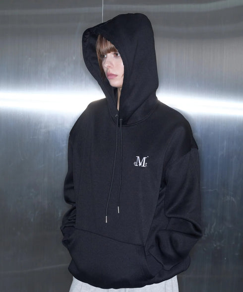 MUCENT(ムセント)/ロゴ刺繍 ベーシック フーディ パーカー/SIGNATURE BASIC LOGO HOOD T | AT2254044 | ブラック
