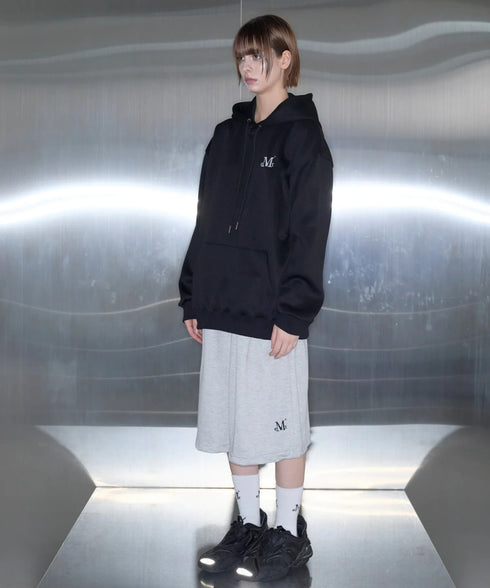 MUCENT(ムセント)/ロゴ刺繍 ベーシック フーディ パーカー/SIGNATURE BASIC LOGO HOOD T | AT2254044 | ブラック