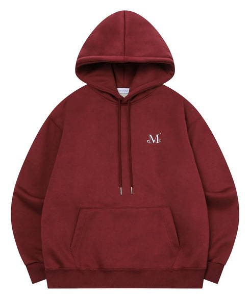 MUCENT(ムセント)/ロゴ刺繍 ベーシック フーディ パーカー/SIGNATURE BASIC LOGO HOOD T | AT2254044 | バーガンディー