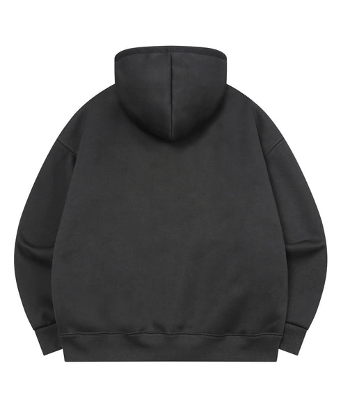 MUCENT(ムセント)/ロゴ刺繍 ベーシック フーディ パーカー/SIGNATURE BASIC LOGO HOOD T | AT2254044 | チャコールグレー