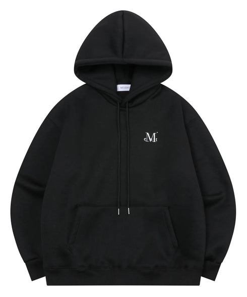 MUCENT(ムセント)/ロゴ刺繍 ベーシック フーディ パーカー/SIGNATURE BASIC LOGO HOOD T | AT2254044 | ブラック