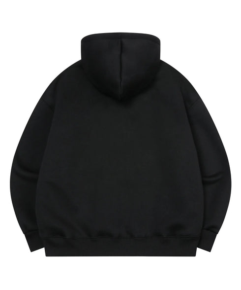 MUCENT(ムセント)/ロゴ刺繍 ベーシック フーディ パーカー/SIGNATURE BASIC LOGO HOOD T | AT2254044 | ブラック
