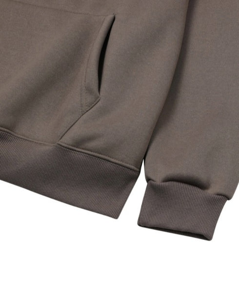 MUCENT(ムセント)/ロゴ刺繍 ベーシック フーディ パーカー/SIGNATURE BASIC LOGO HOOD T | AT2254044 | モカ