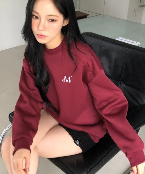 MUCENT(ムセント)/ロゴ刺繍 ベーシック プルオーバー スウェット/SIGNATURE BASIC LOGO MTM | AT2254046 | バーガンディー