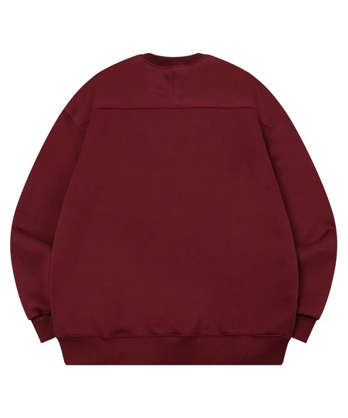 MUCENT(ムセント)/ロゴ刺繍 ベーシック プルオーバー スウェット/SIGNATURE BASIC LOGO MTM | AT2254046 | バーガンディー