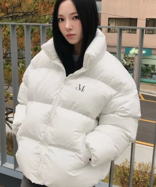 MUCENT(ムセント)/中綿 ジップアップ スタンドカラー ハイネック ダウンジャケット/Hep High Neck Signature Wellon Padding | AT2254047 | ホワイト