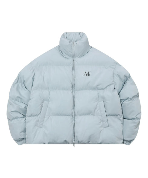 MUCENT(ムセント)/中綿 ジップアップ スタンドカラー ハイネック ダウンジャケット/Hep High Neck Signature Wellon Padding | AT2254047 | ライトブルー