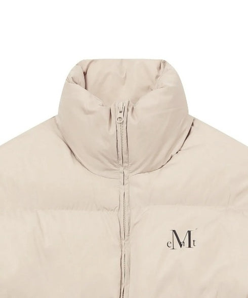 MUCENT(ムセント)/中綿 ジップアップ スタンドカラー ハイネック ダウンジャケット/Hep High Neck Signature Wellon Padding | AT2254047 | ベージュ