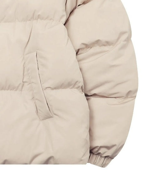MUCENT(ムセント)/中綿 ジップアップ スタンドカラー ハイネック ダウンジャケット/Hep High Neck Signature Wellon Padding | AT2254047 | ベージュ
